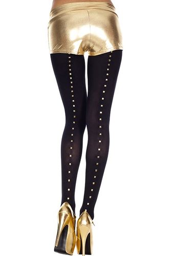 37001 Studs backseam spandex opaque tights