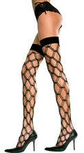 4542 Multi strands spandex diamond net thigh hi