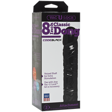 Vac-U-Lock - CodeBlack - 8 Inch Classic Dong